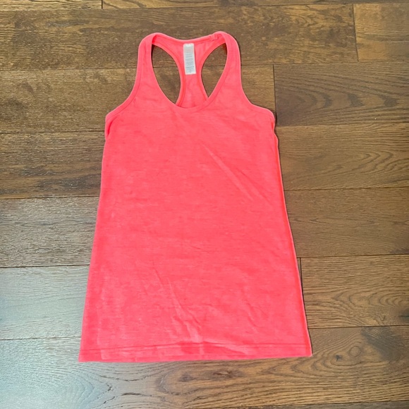 EUC Ivivva by Lululemon Keepurcool Racer Tank Top in Coral Pink - Picture 2 of 4